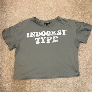 Casual Gray Graphic Tee